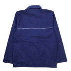 adidas トラックジャケット シェルパーカー ジャージ L ネイビー ポリエステル 撥水 メッシュライナー 3ストライプス