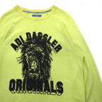 adidas originals crew neck sweatshirt M yellow cotton front V BLUZA F78084