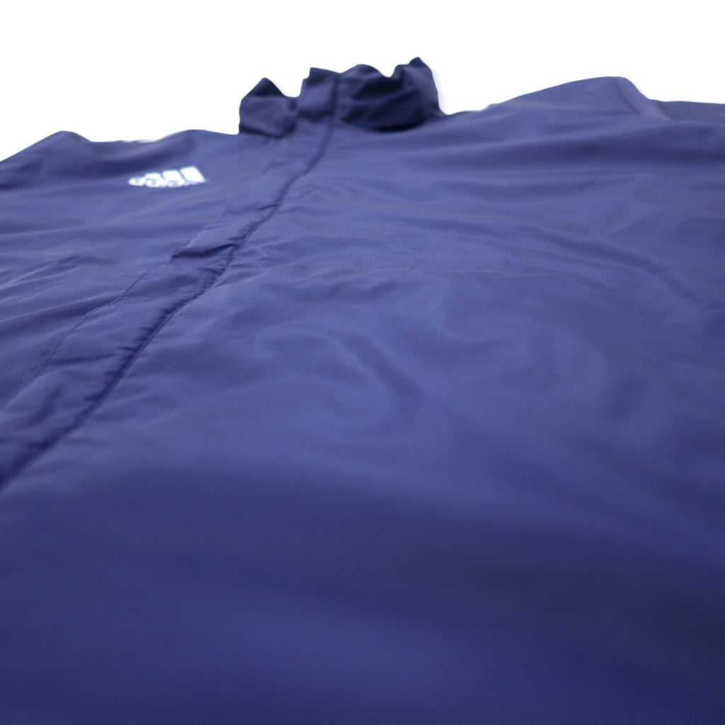 adidas トラックジャケット シェルパーカー ジャージ L ネイビー ポリエステル 撥水 メッシュライナー 3ストライプス