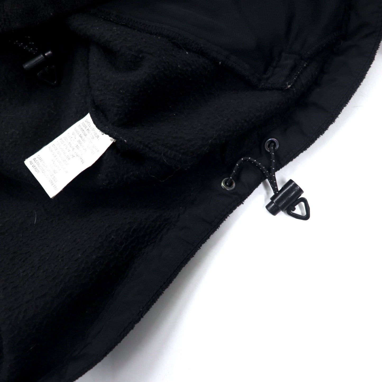 Columbia 90年代 ナイロン切り替え フルジップ フリースジャケット L ブラック ポリエステル ワンポイントロゴ刺繍 ビッグサイズ XM7313