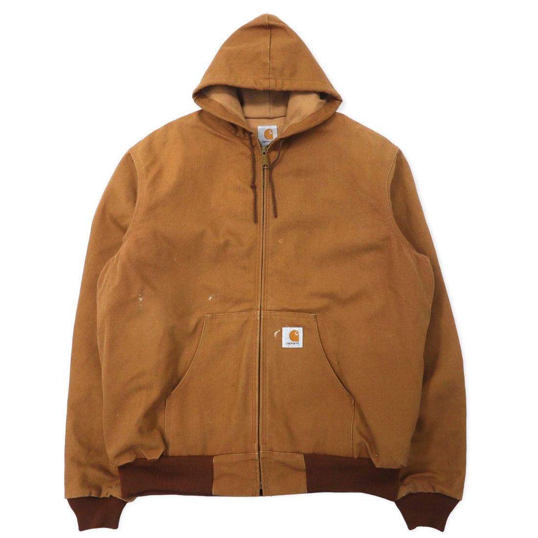 日本然リトテ-古着オンライン-carhartt USA製 ダック アクティブジャケット XL ベージュ コットン-carhartt USA Made Duck Active Jacket XL Beige Cotton