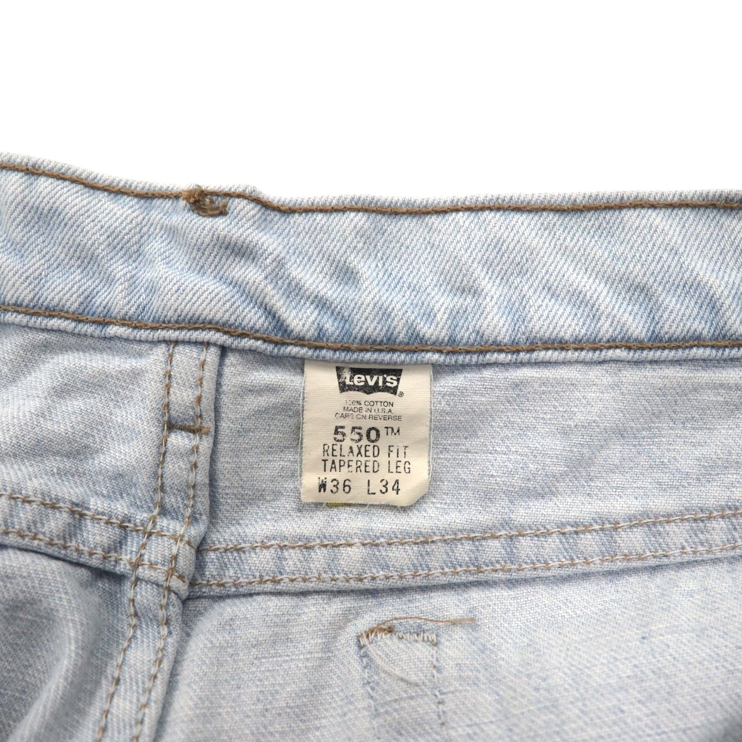 Levi's 90年代 USA製 550 RELEXED FIT テーパード デニムパンツ XL ブルー ジッパーフライ 550-4804