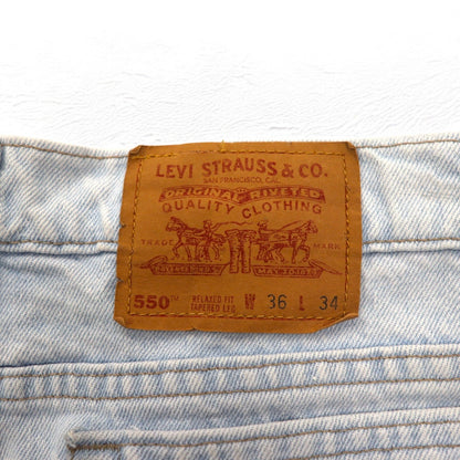 Levi's 90年代 USA製 550 RELEXED FIT テーパード デニムパンツ XL ブルー ジッパーフライ 550-4804
