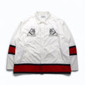 BLACKWEIRDOS Polyester Shirt Jacket Jersey Free White Patch Snap Button