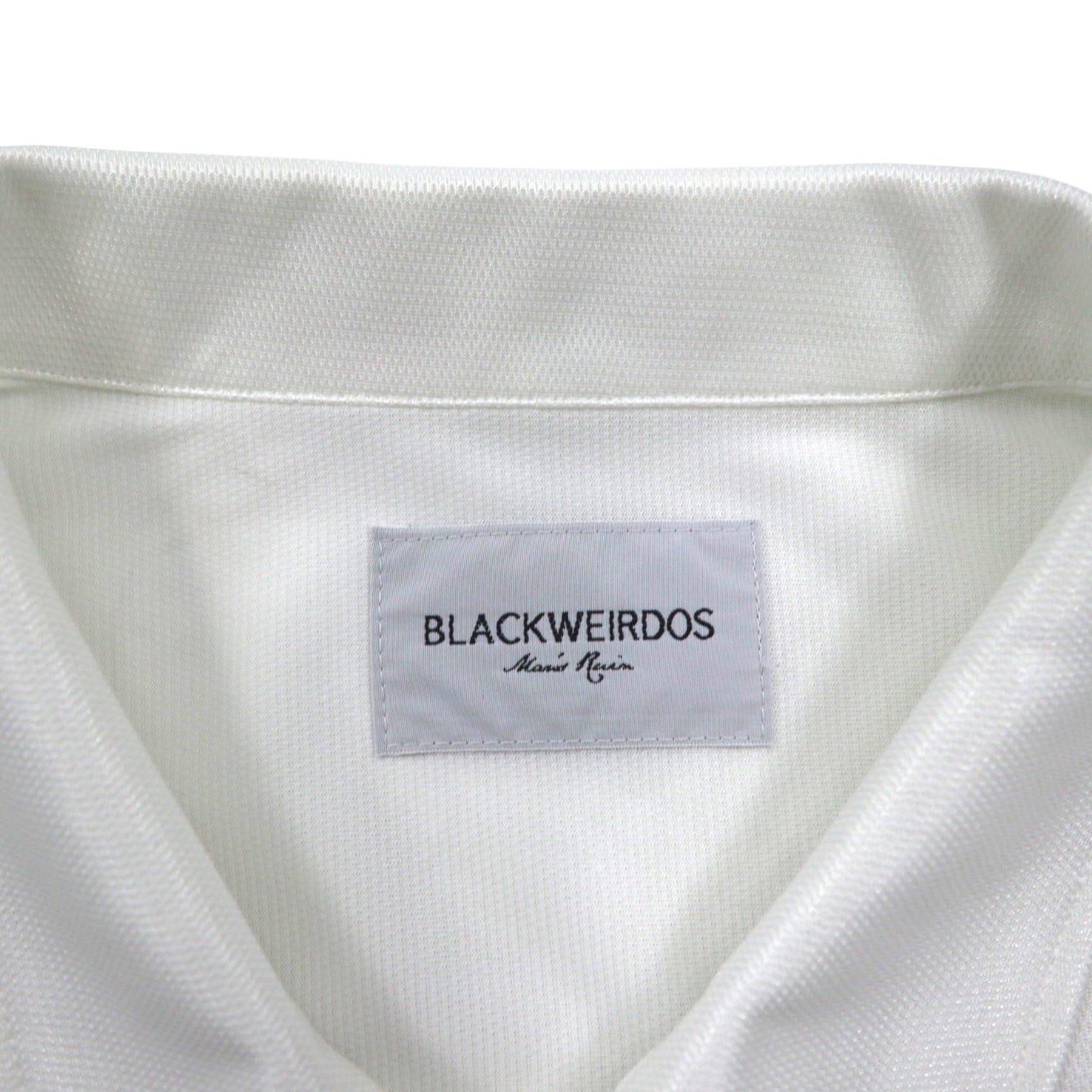 BLACKWEIRDOS ポリエステルシャツ ジャケット ジャージ FREE ホワイト ワッペン スナップボタン