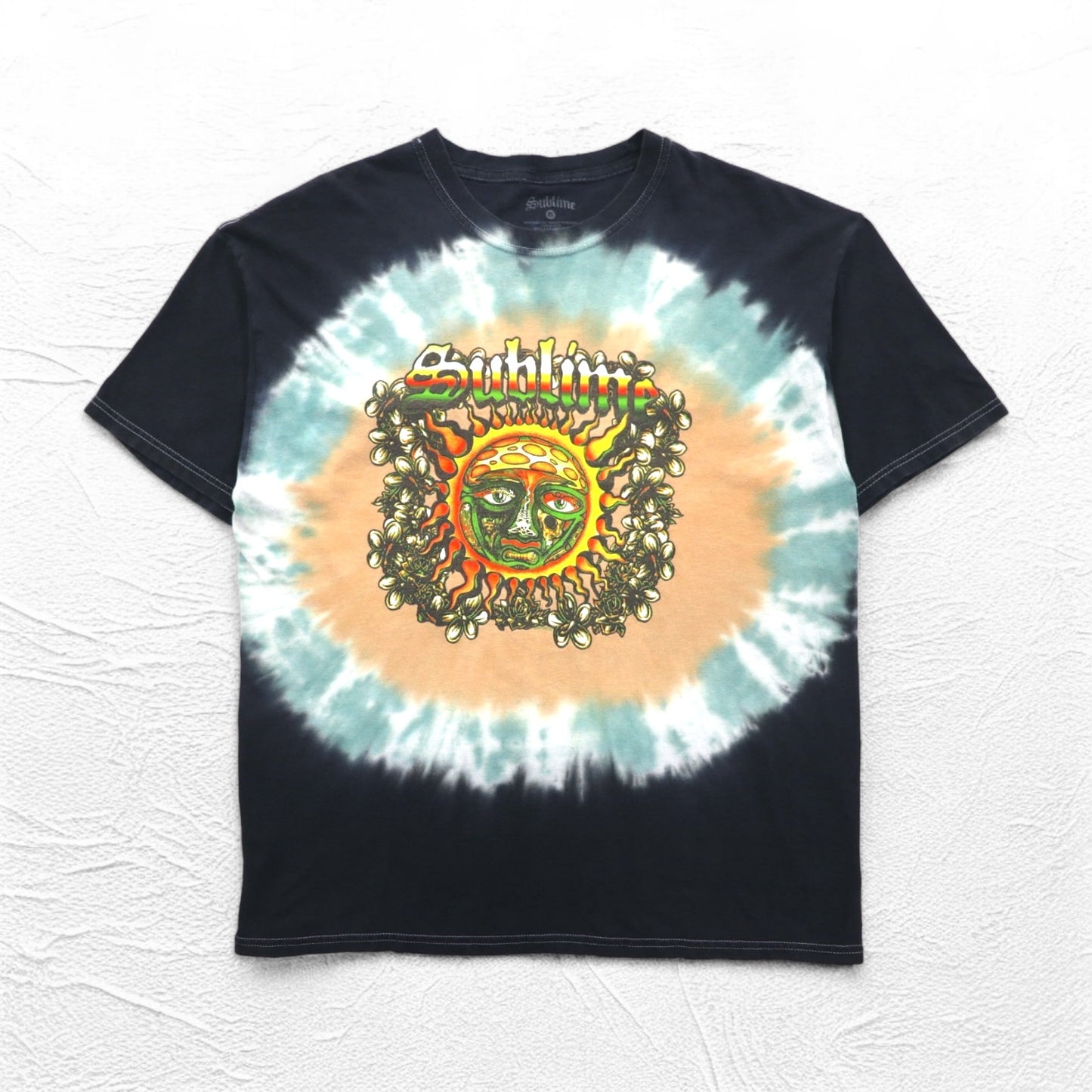 Sublime サブライム 00年代 バンド Tシャツ バンT XL ブラック コットン タイダイ 太陽 メキシコ製
