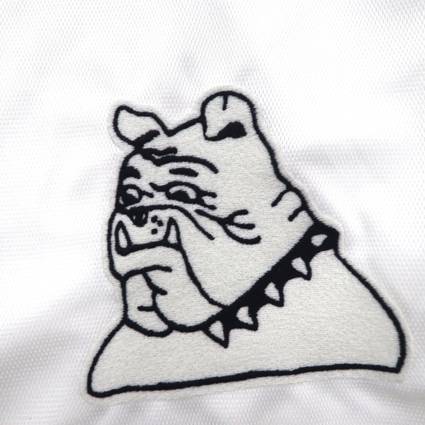 BLACKWEIRDOS ポリエステルシャツ ジャケット ジャージ FREE ホワイト ワッペン スナップボタン