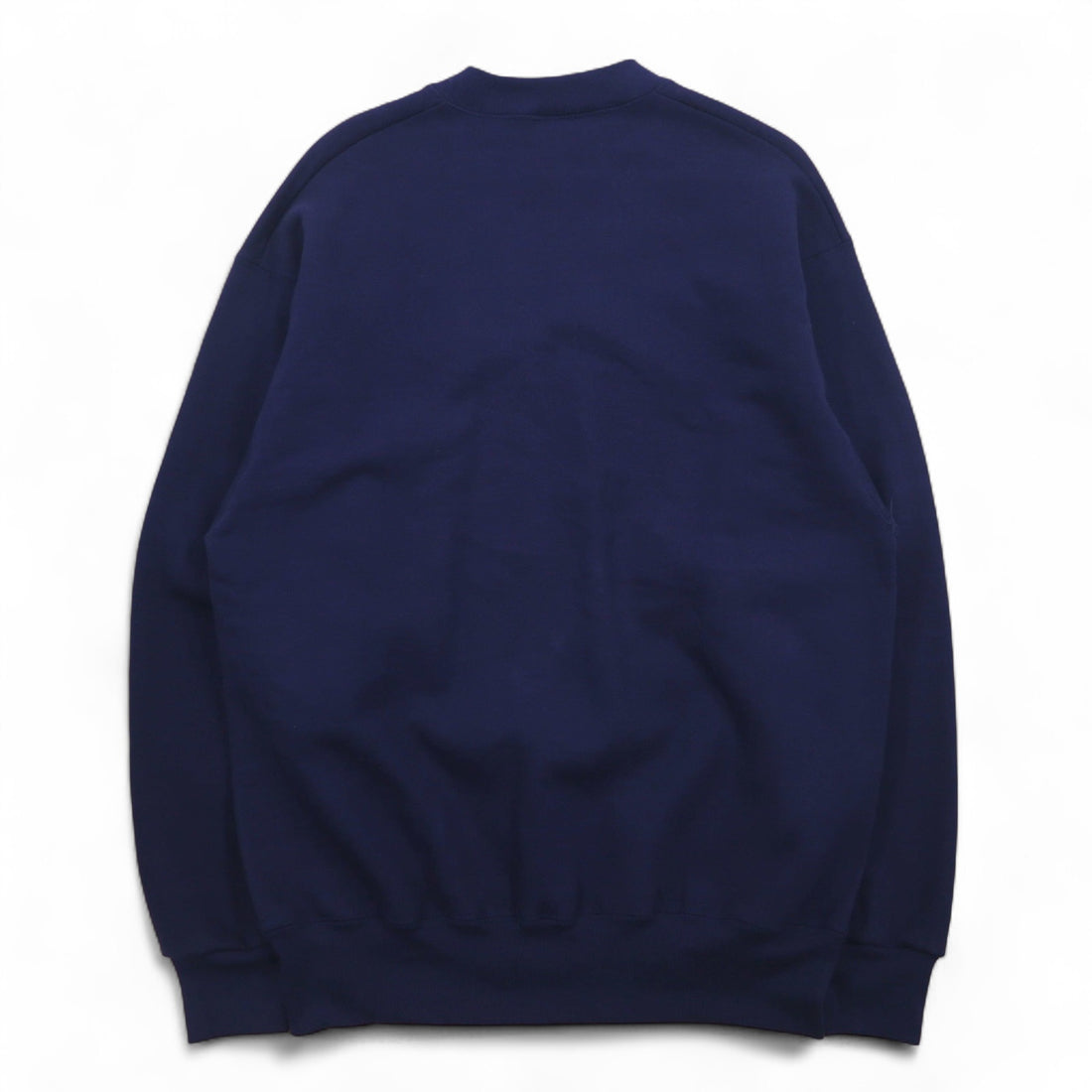 FRUIT OF THE LOOM 90s USA made SUPER COTTON sweatshirt L Navy Fleece lining SKYJACK One point embroidery