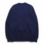 FRUIT OF THE LOOM 90s USA made SUPER COTTON sweatshirt L Navy Fleece lining SKYJACK One point embroidery