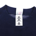 FRUIT OF THE LOOM 90s USA made SUPER COTTON sweatshirt L Navy Fleece lining SKYJACK One point embroidery