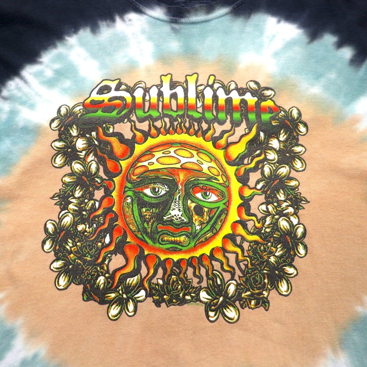 Sublime サブライム 00年代 バンド Tシャツ バンT XL ブラック コットン タイダイ 太陽 メキシコ製