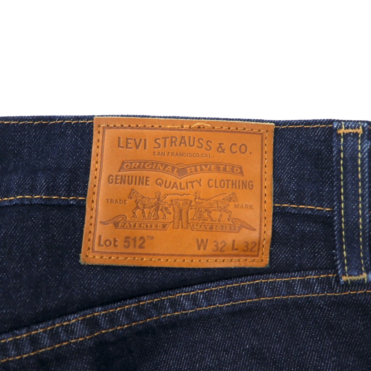 LEVI'S PREMIUM 512 スリム テーパード ジーンズ デニムパンツ 32 ブルー リジッド ジッパーフライ ストレッチ 28833-0280