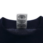 FRUIT OF THE LOOM 90s USA made SUPER COTTON sweatshirt L Navy Fleece lining SKYJACK One point embroidery