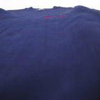 FRUIT OF THE LOOM 90s USA made SUPER COTTON sweatshirt L Navy Fleece lining SKYJACK One point embroidery