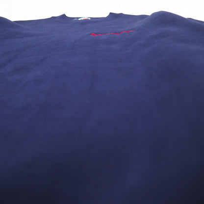 FRUIT OF THE LOOM 90年代 USA製 SUPER COTTON スウェット L ネイビー 裏起毛 SKYJACK ワンポイント刺繍