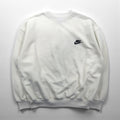 NIKE 90s Silver Tag Sweatshirt, Size M, One-Point Logo Embroidery, Cropped, Short Length