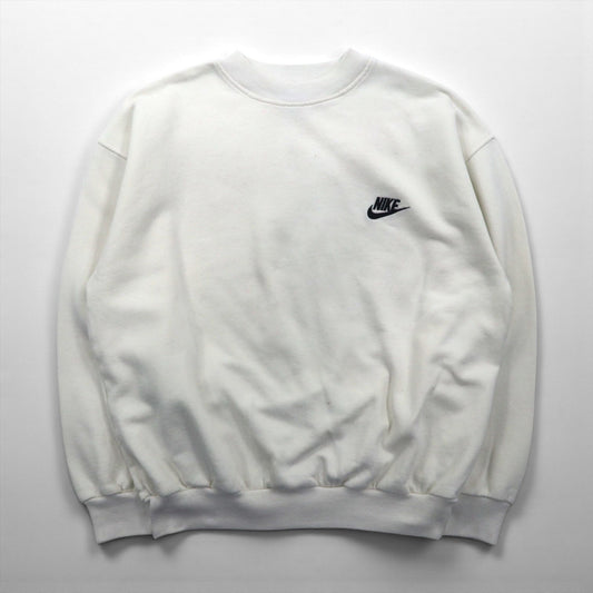 NIKE 90年代 銀タグ スウェット トレーナー M ワンポイントロゴ 刺繍 クロップド 短丈