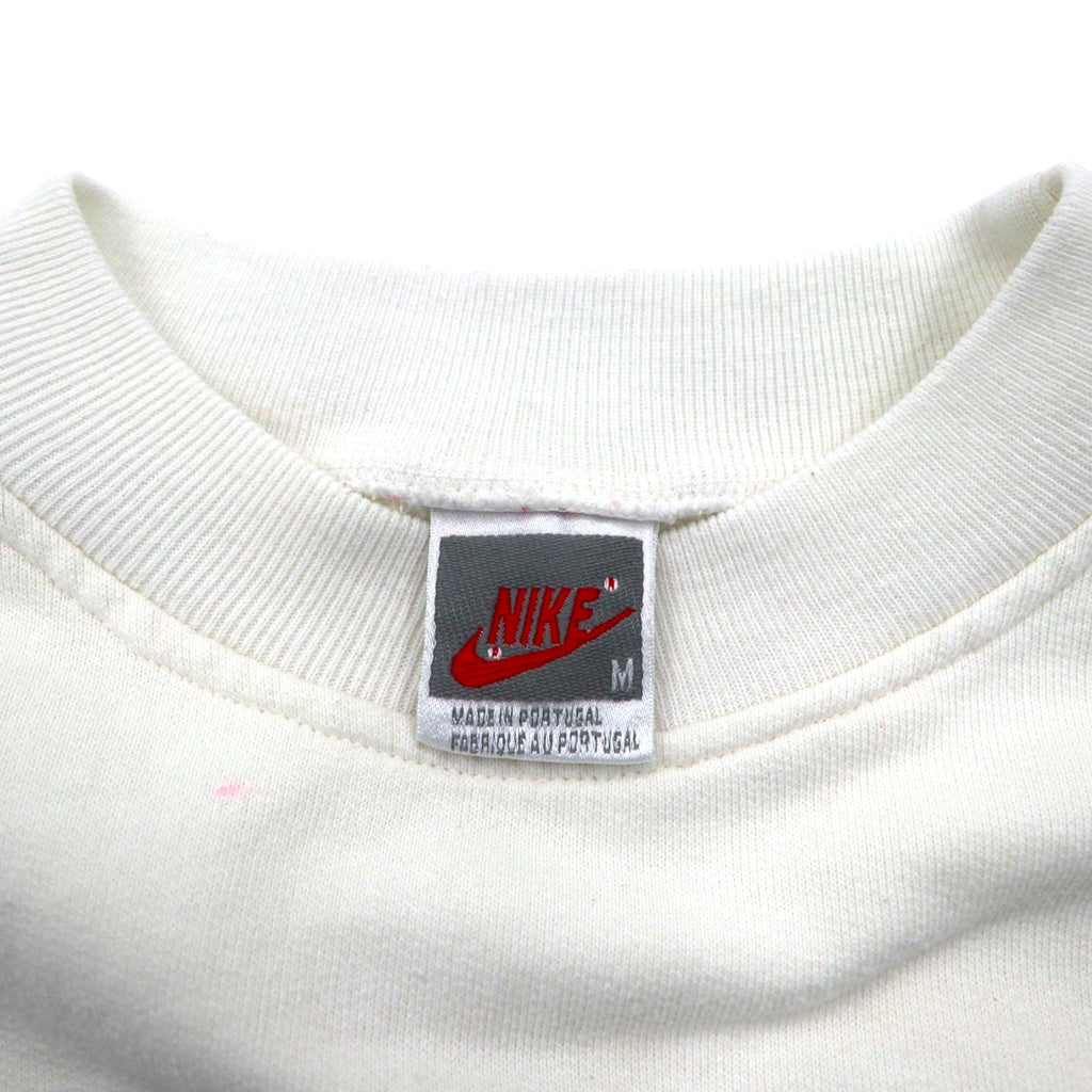 NIKE 90s Silver Tag Sweatshirt, Size M, One-Point Logo Embroidery, Cropped, Short Length