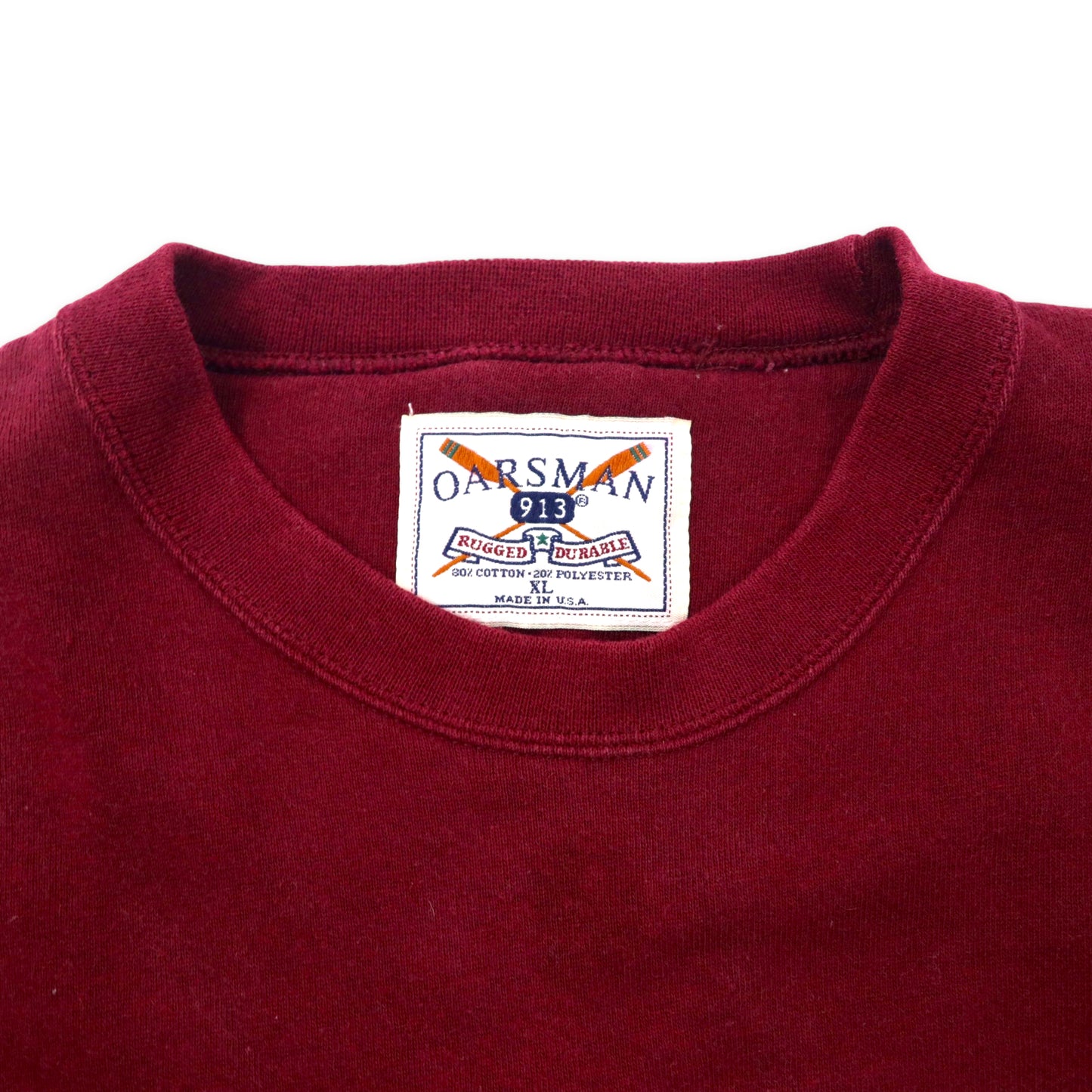 OARSMAN USA製 カレッジスウェット XL ボルドー コットン 裏起毛 LOYOLA UNIVERSITY NEW ORLEANS