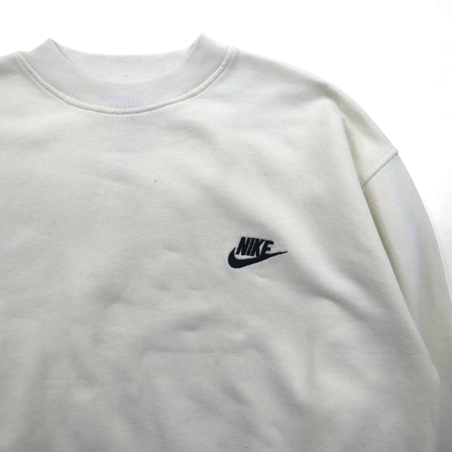 NIKE 90年代 銀タグ スウェット トレーナー M ワンポイントロゴ 刺繍 クロップド 短丈