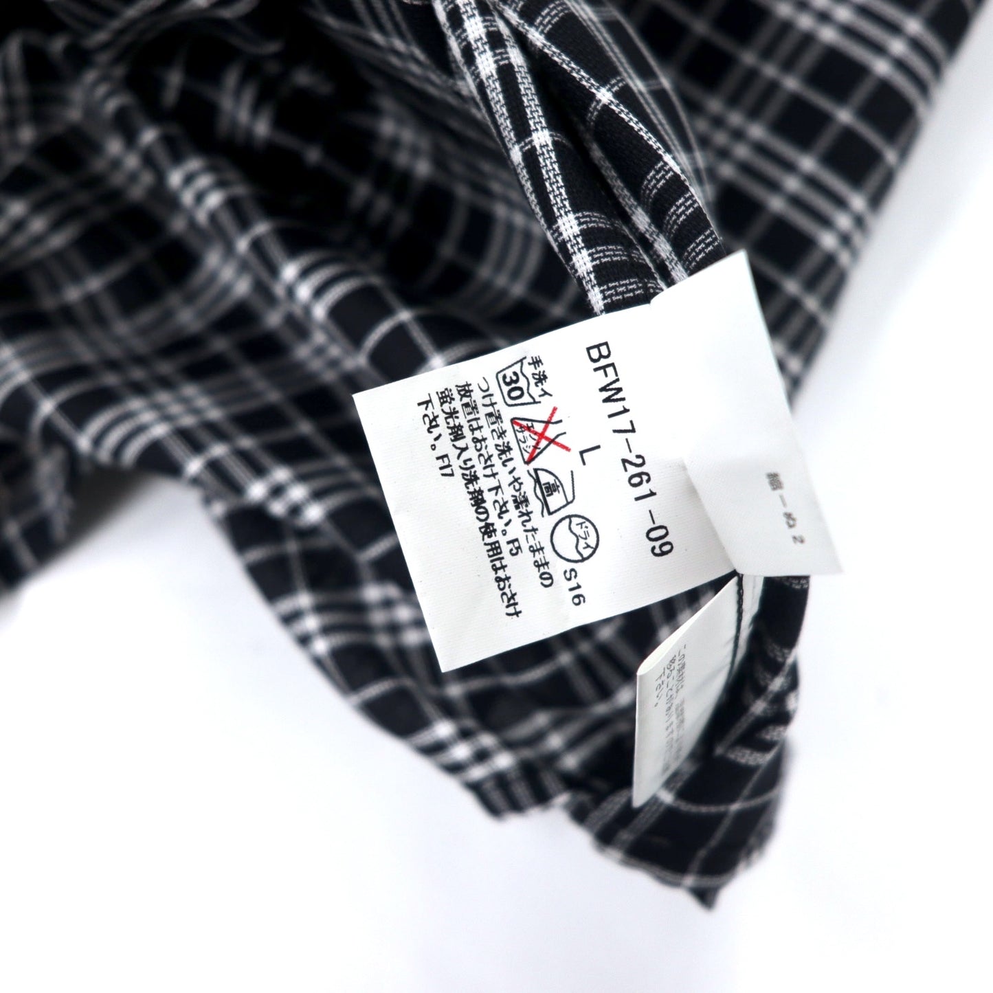 BURBERRY GOLF ノバチェック 半袖 ドレスシャツ L ブラック コットン ワンポイントロゴ刺繍 日本製