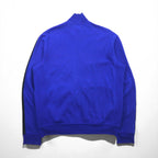 Polo Ralph Lauren 90s Reverse Weave Track Jacket, Size M, Blue, Small Pony Embroidery, Stand Collar