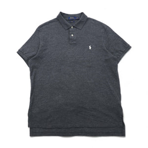 POLO RALPH LAUREN ポロシャツ XL グレー コットン 鹿の子 スモールポニー刺繍