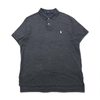 POLO RALPH LAUREN Polo Shirt, XL, Gray, Cotton, Pique, Small Pony Embroidery
