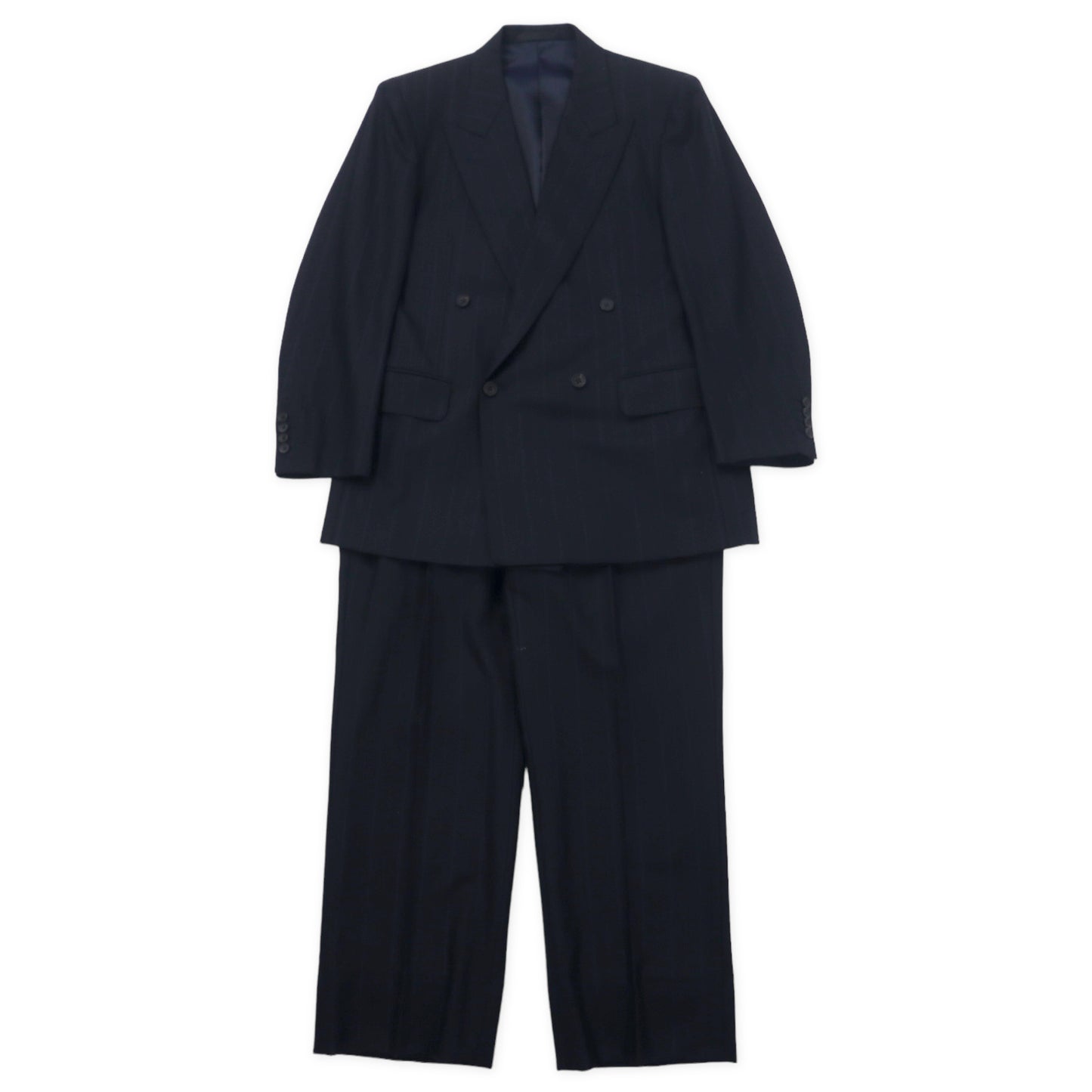 BURBERRYS Double Suit Setup 96-86-170 AB5 Navy Striped Wool Wool 