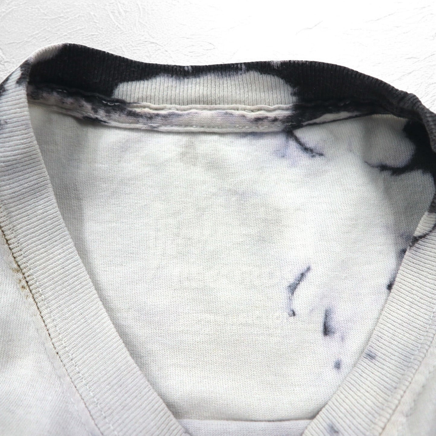 DEATH ROW RECORDS ヒップホップ レーベル Tシャツ M ホワイト ブラック タイダイ ブリーチ加工