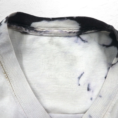 DEATH ROW RECORDS ヒップホップ レーベル Tシャツ M ホワイト ブラック タイダイ ブリーチ加工