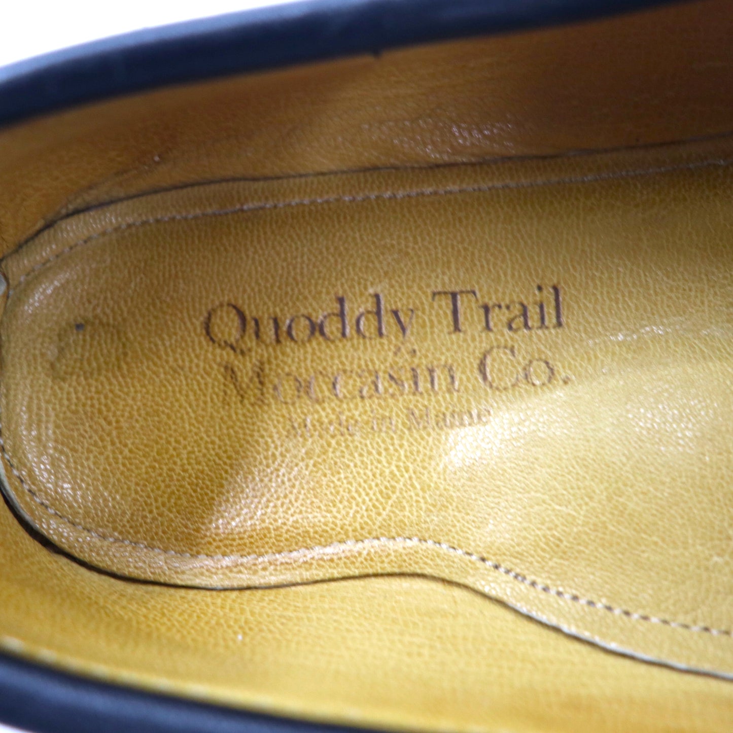 Quoddy Trail Moccasin Co. スリッポン ローファー 27.5cm ブラック レザー HANDMADE in Maine USA