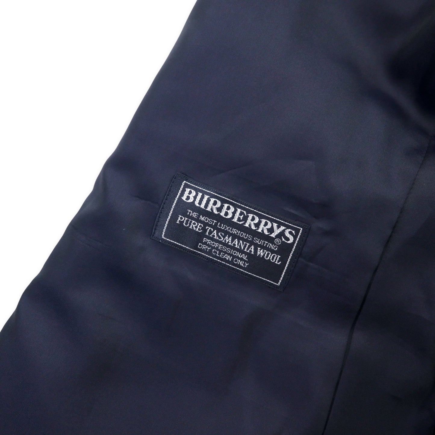 Burberrys ダブル スーツ セットアップ 96-86-170 AB5 ネイビー ストライプ ウール 羊毛 オールド 日本製