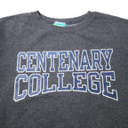 Champion College Print Sweatshirt XXL Gray Cotton Brushed Back CENTENARY COLLEGE Big Size Made in Honduras
