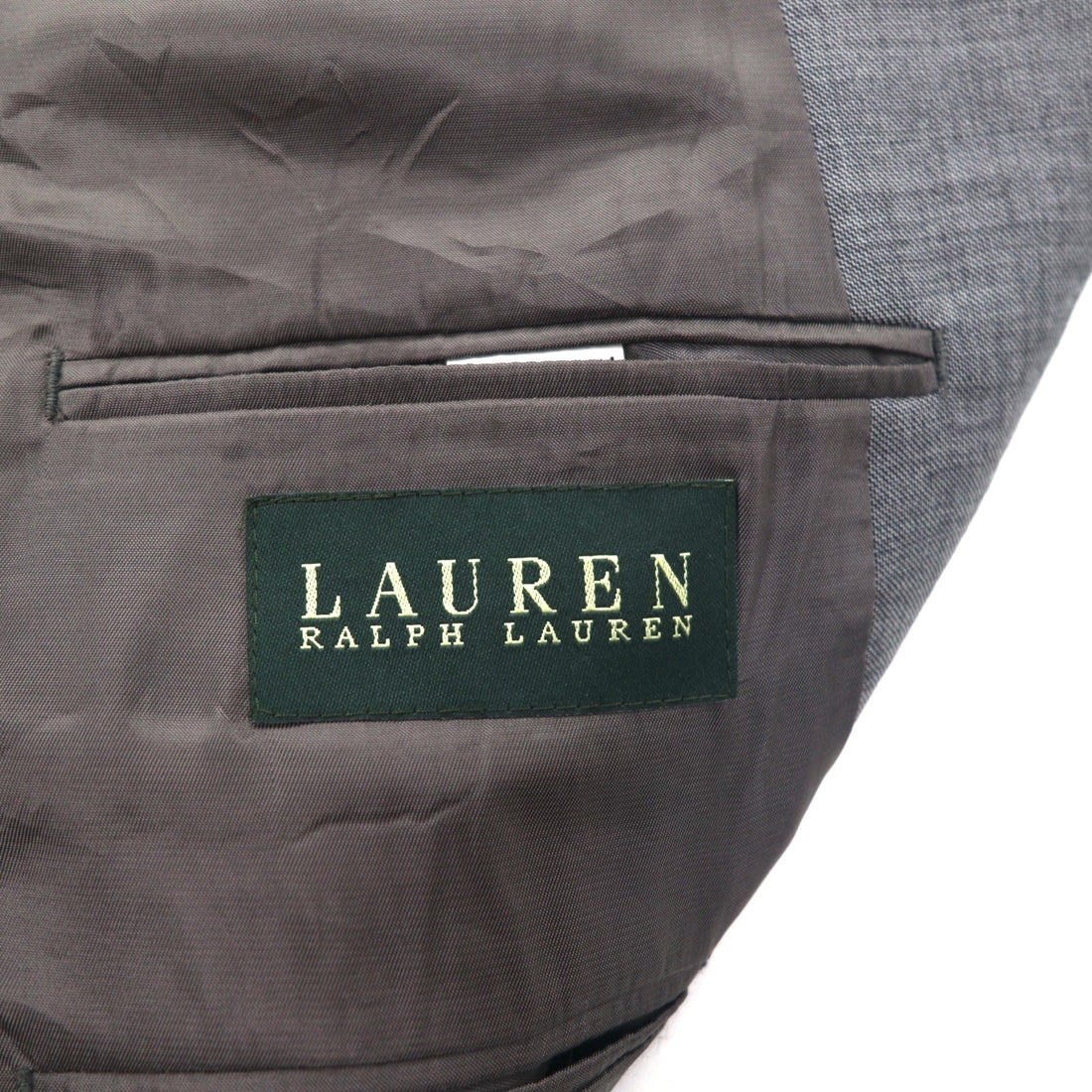 LAUREN RALPH LAUREN 2B Tailored Jacket Suit L Grey Wool