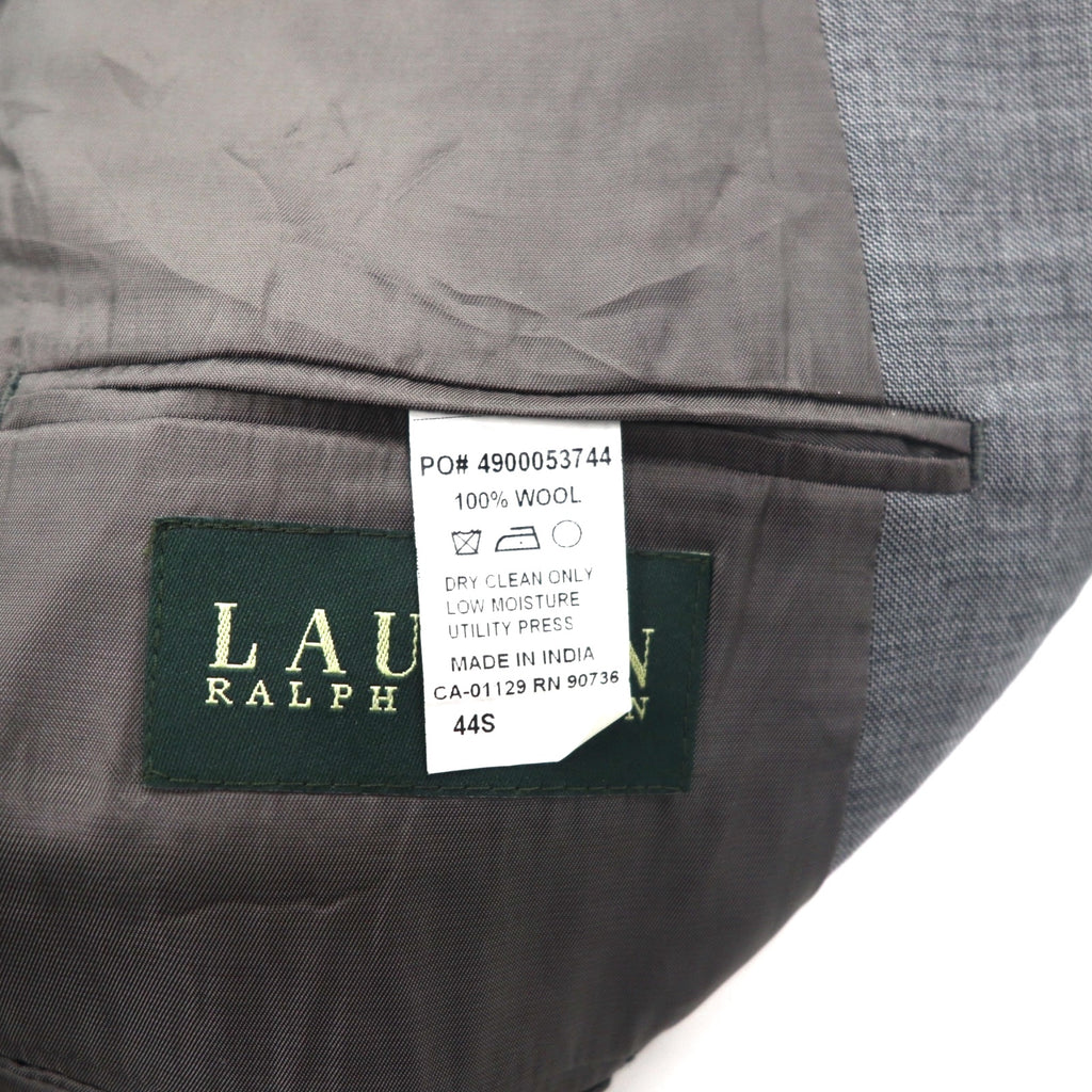 LAUREN RALPH LAUREN 2B Tailored Jacket Suit L Grey Wool