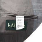 LAUREN RALPH LAUREN 2B Tailored Jacket Suit L Grey Wool
