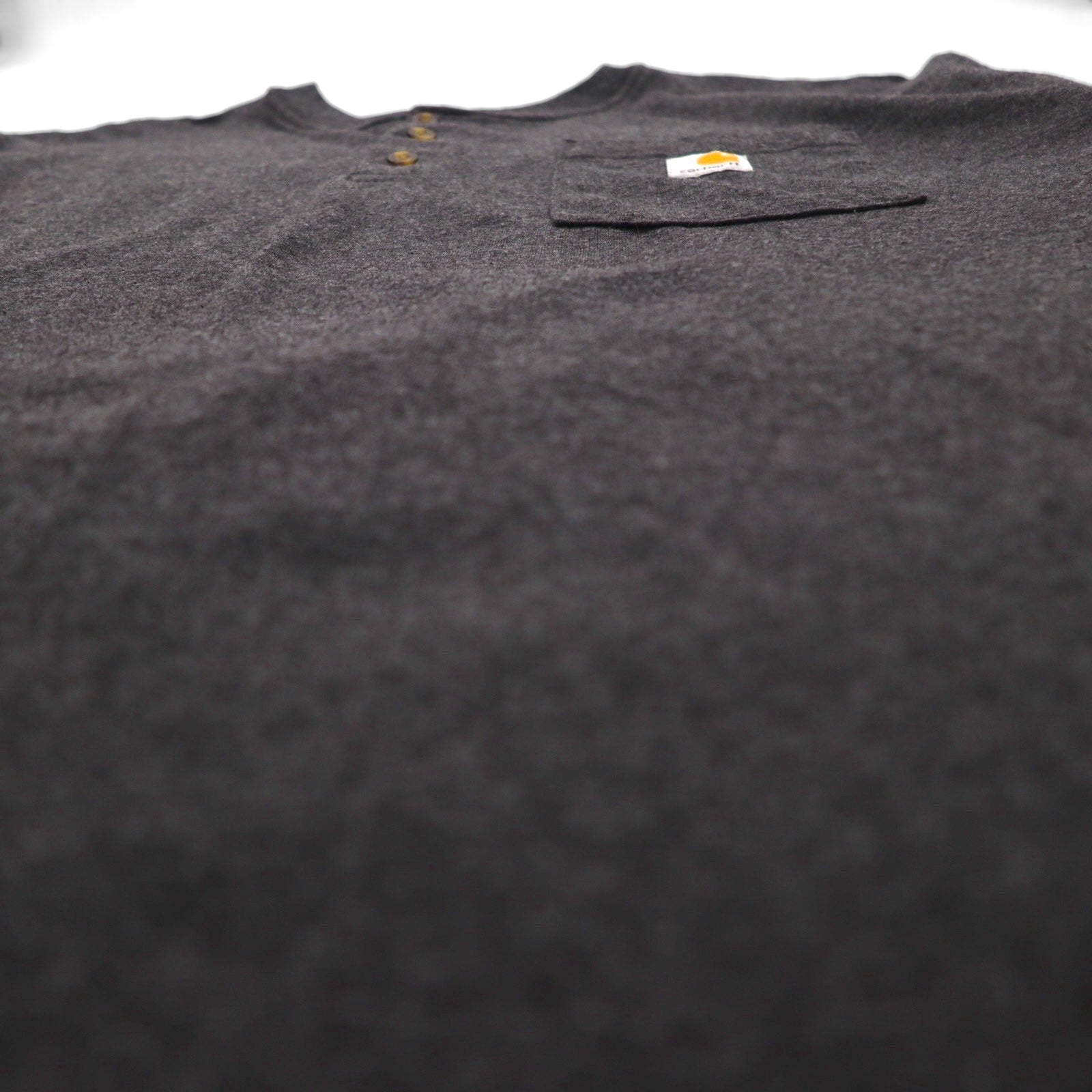 Carhartt Loose Fit Henley Pocket T-Shirt, Gray Cotton, Size XL