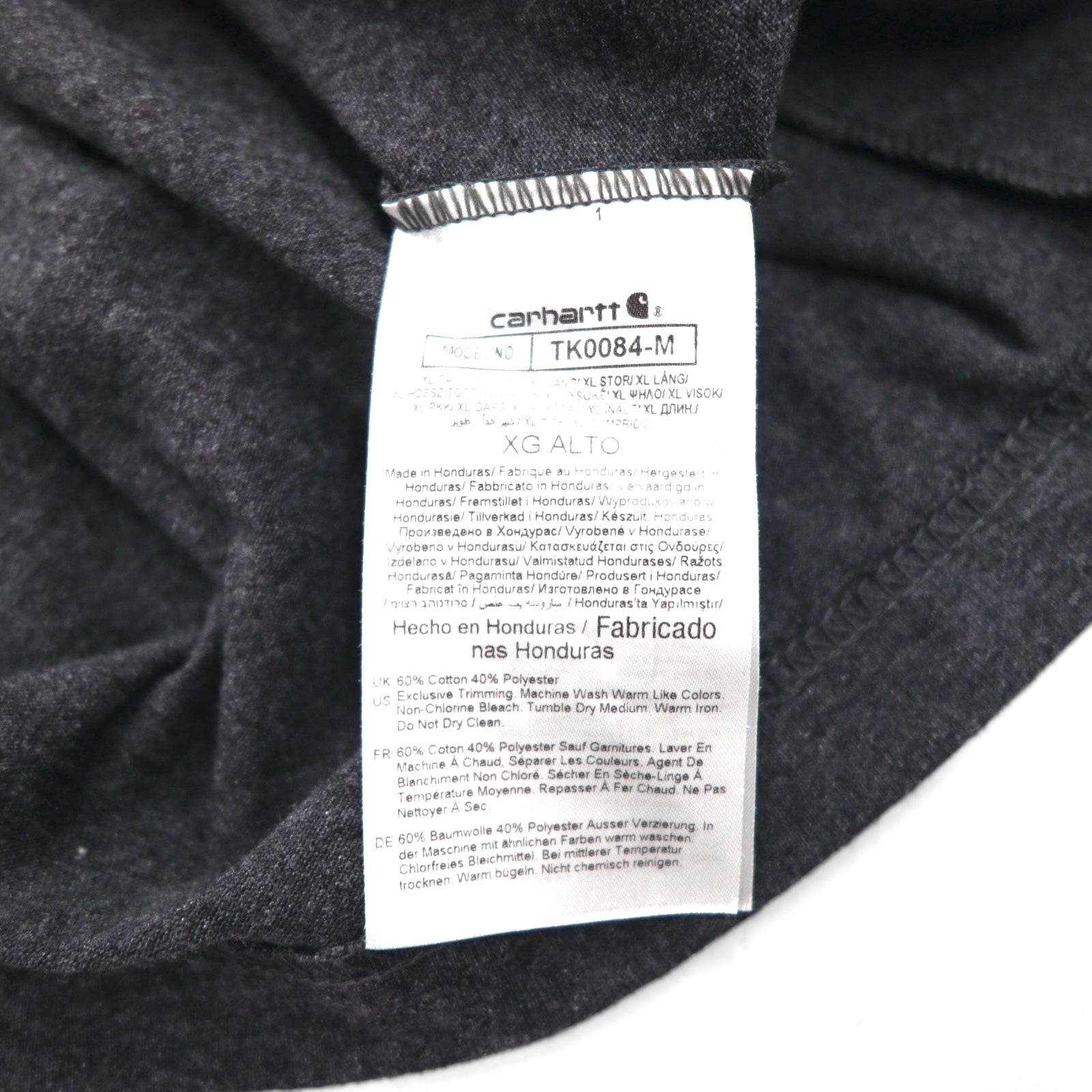 Carhartt Loose Fit Henley Pocket T-Shirt, Gray Cotton, Size XL