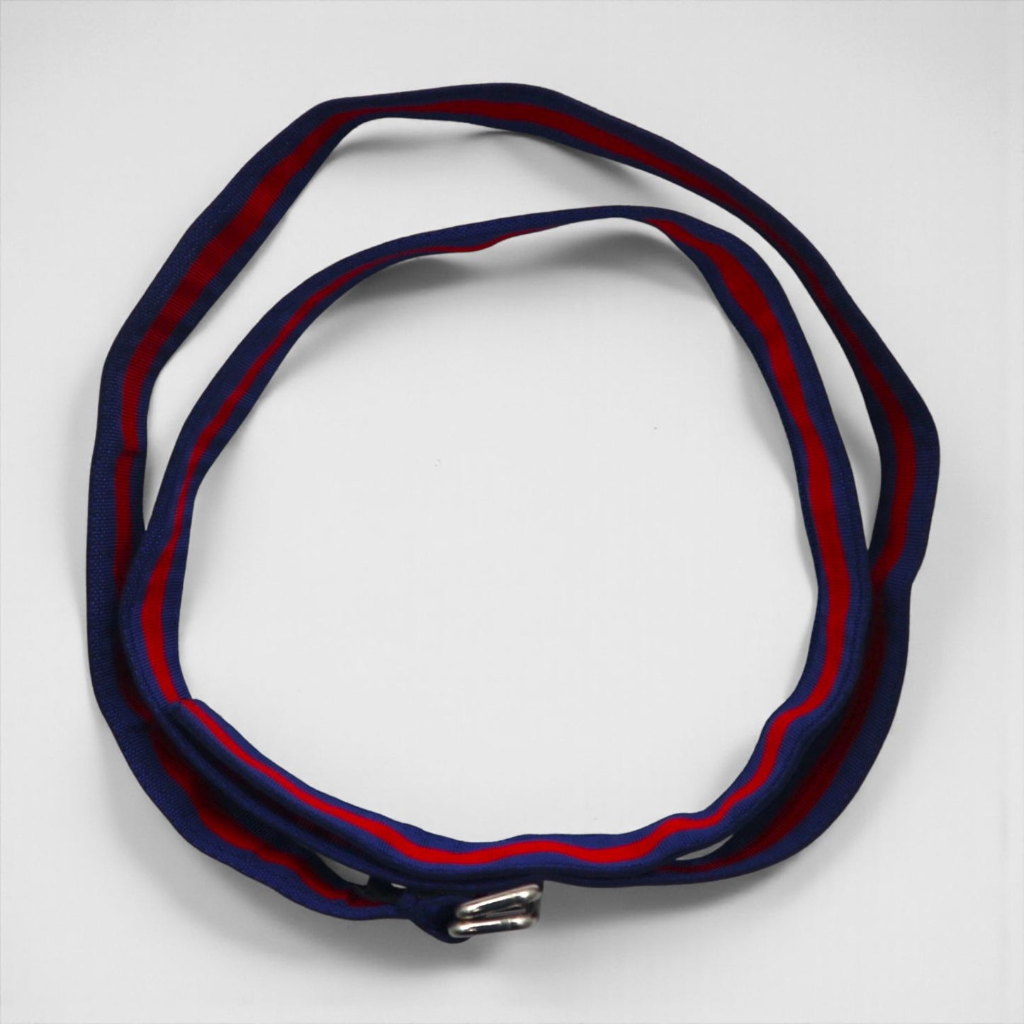 Polo Ralph Lauren 90年代 USA製 ダブルリング リボン ベルト ネイビー ナイロン ライン