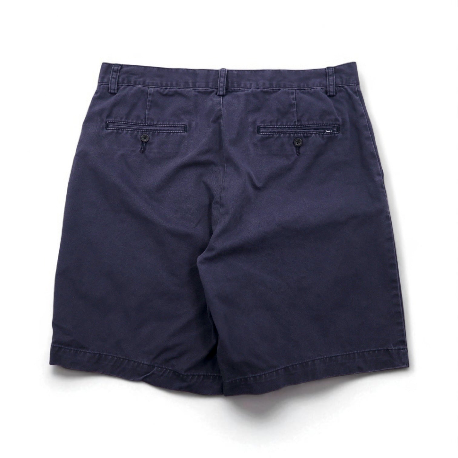 Polo by Ralph Lauren 90s Short Chino Pants, Size L, Navy Cotton