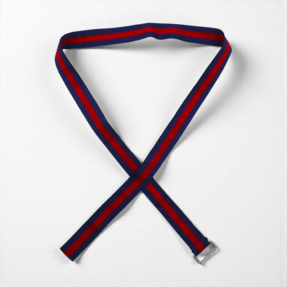 Polo Ralph Lauren 90年代 USA製 ダブルリング リボン ベルト ネイビー ナイロン ライン