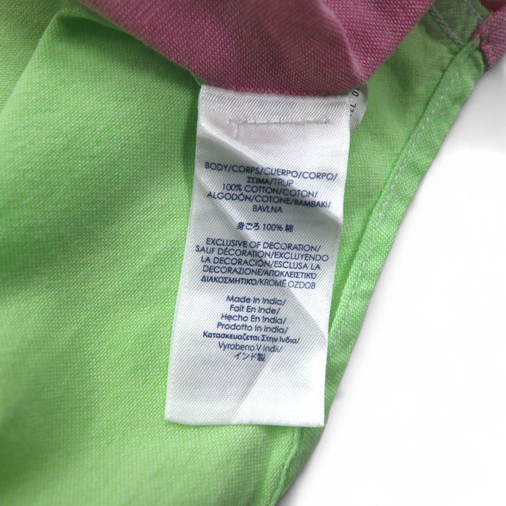 CHAPS Color Block Button Down Shirt M Multicolor Pastel Colors Crazy Pattern