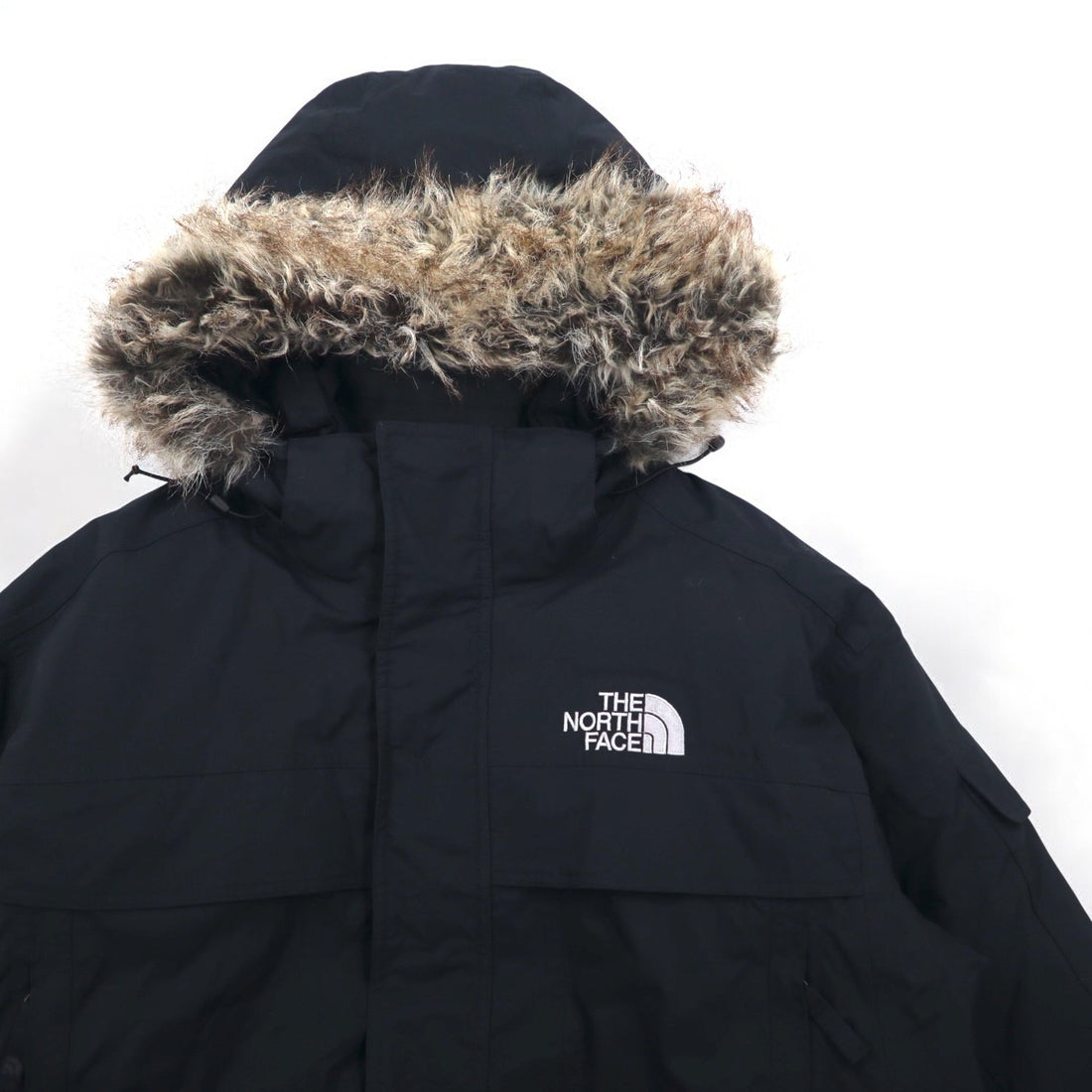 THE NORTH FACE McMurdo Parka Down Jacket XL Black HYVENT Waterproof Fur Detachable Hood US Standard