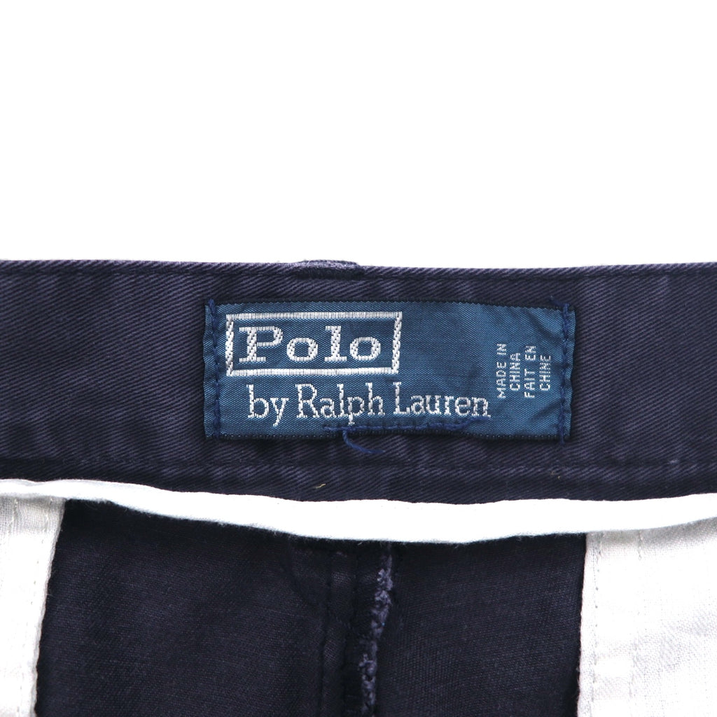 Polo by Ralph Lauren 90s Short Chino Pants, Size L, Navy Cotton