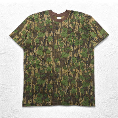DUCK BAY 90年代 USA製 TREBARK ポケット Tシャツ ポケT XL カーキ カモフラ リアルツリー