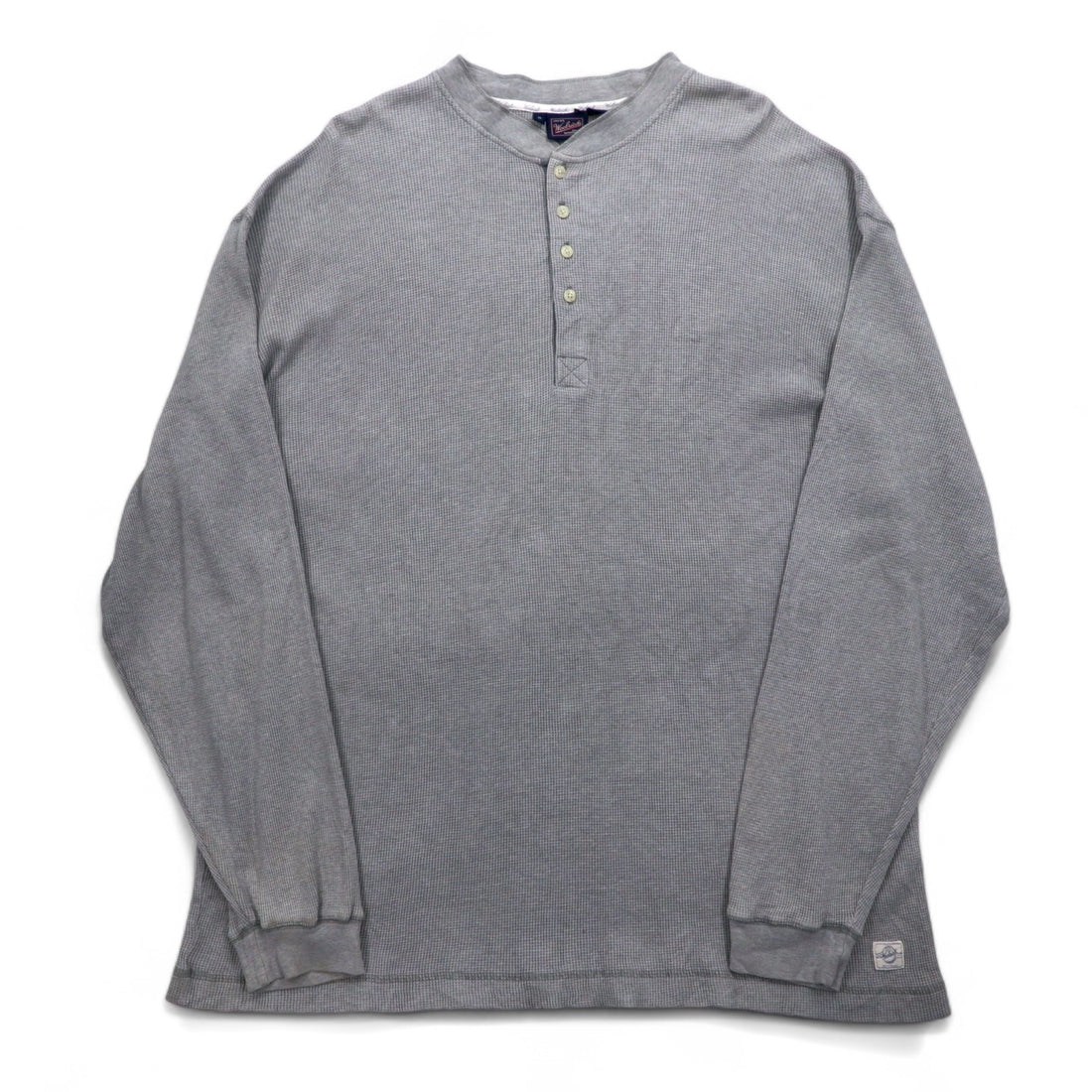 Woolrich 90年代 ヘンリーネック サーマル ロングスリーブ Tシャツ ロンT XL グレー コットン