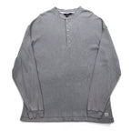 Woolrich 90年代 ヘンリーネック サーマル ロングスリーブ Tシャツ ロンT XL グレー コットン