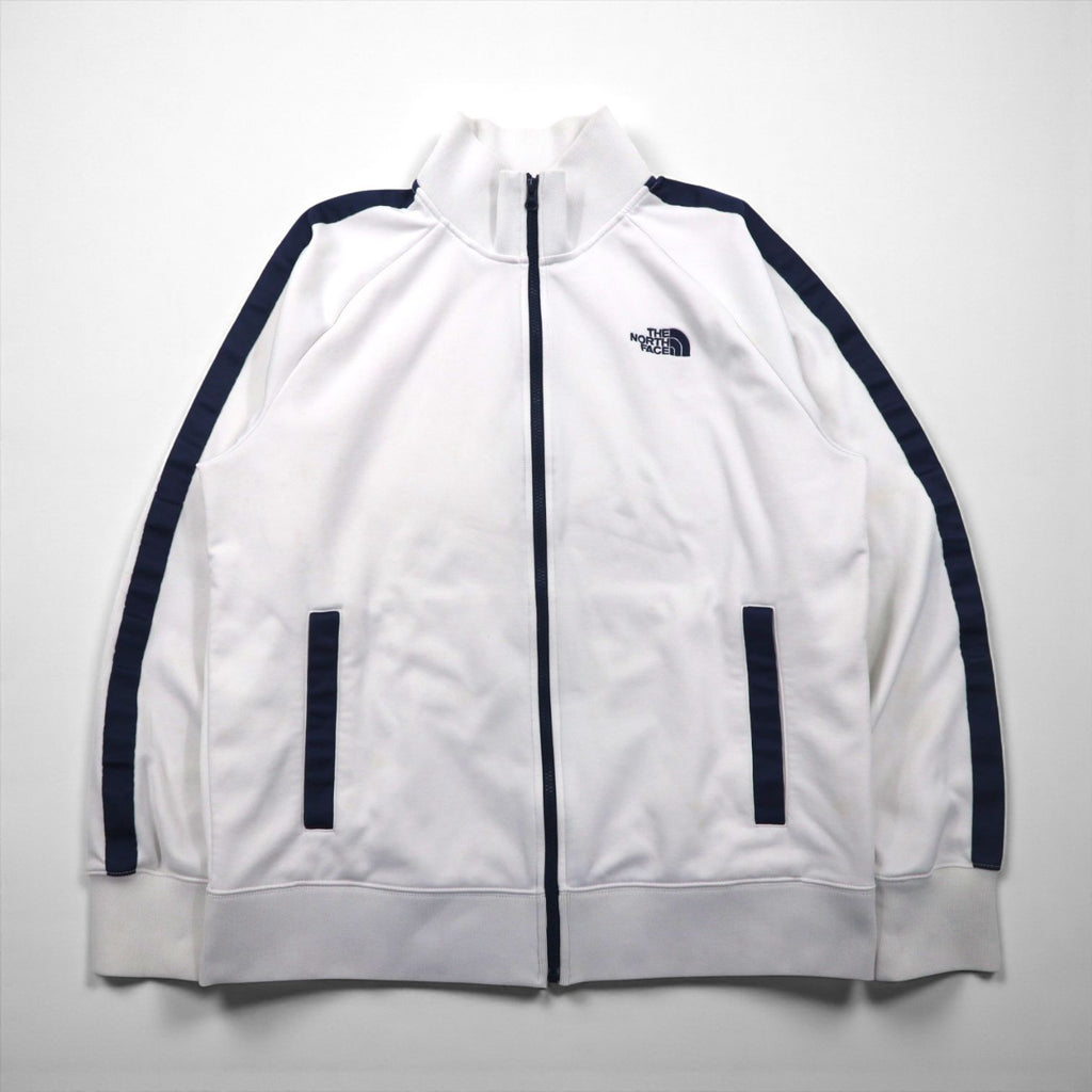 THE NORTH FACE トラックジャケット ジャージ L ホワイト AZFX サイドライン ネイビー スタンドカラー