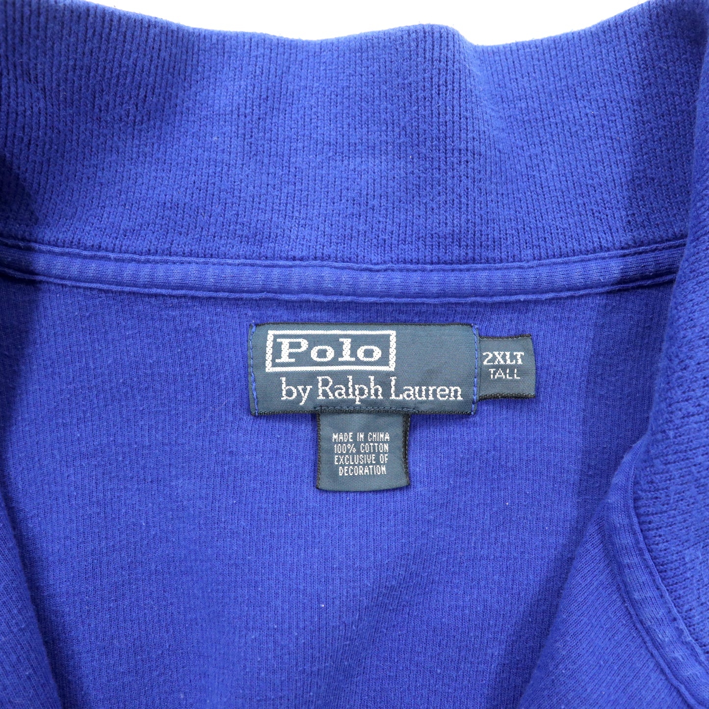 Polo by Ralph Lauren ビッグサイズ ハーフジップ スウェットシャツ 2XLT ブルー コットン スモールポニー刺繍